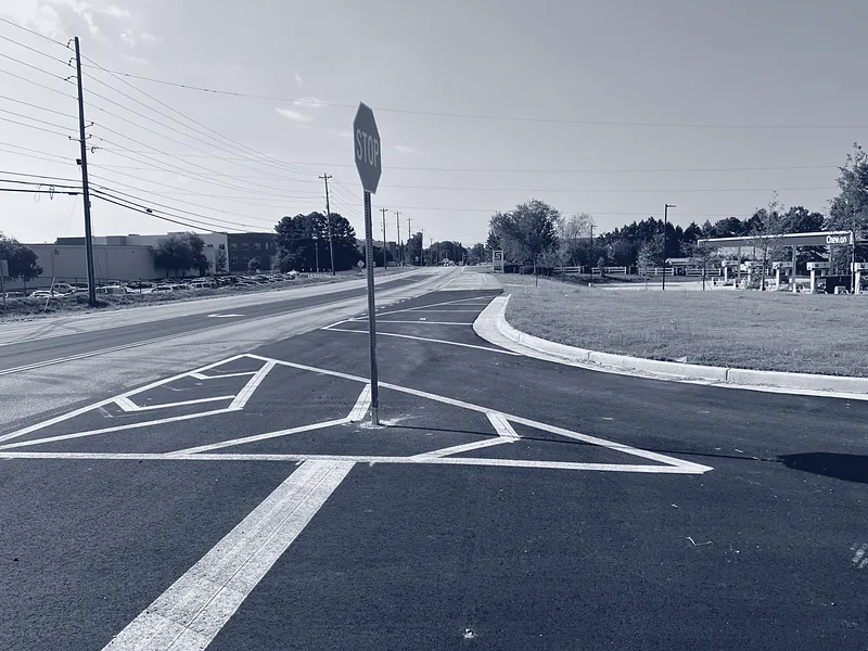 Convenience Store & Fuel Station — New access drive and striping